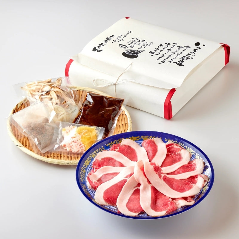 天然 とろける猪肉の極上ぼたん鍋 2人前 猪肉200g 女将の自家製豆みそ仕立